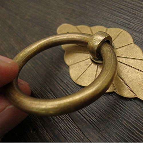 Manijas de la puerta del gabinete de la vendimia lotes / 4 unids Decorativo Ribombic Base Drop Down Tull String Tapones de tirón, Material de latón Manejo de color de bronce antiguo for muebles de mad