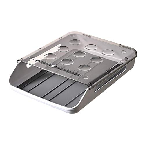 Minear Huevera para nevera, coche Scrolling Egg Storage Box, estante de almacenamiento de huevos, organizador de alimentos para frigorífico o cocina