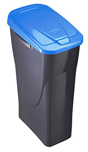 mondex Cubo 25 L ECOBIN con Tapa de Color Azul 21,5x36x51 cm, Mediano