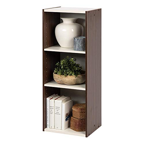 Movian Space Saving Shelf UB-9035 Iris Ohyama-Estante de Almacenamiento pequeño/Estantería Modular Que Ahorra Espacio UB-9035-Marrón y Blanco, 35 x 29 x 90 cm, MDF, Castaño, 35 cm