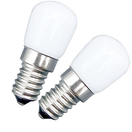 MZMing [2 Unidades] E14 Bombilla LED 2W Nevera Bombilla - Replacement para Lámpara de Halógeno de 20W Blanca Cálida 2700k180lm-Bajo Calorías usado para Nevera/Maquina de Coser