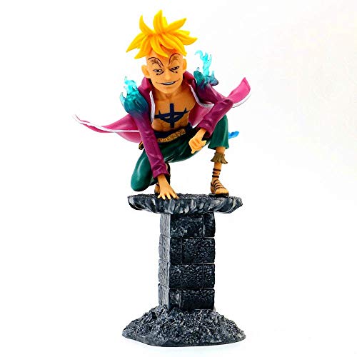 NAMFXH Pirate King of Modeling GK Marko En Cuclillas Immortal Maruko Margau Decoraciones de Escritorio de computadora PVC Colección en Caja Modelos Paisaje Juguetes Figuras Decoración Altura -19cm