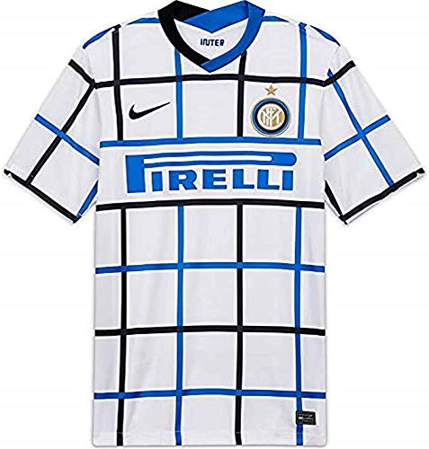 NIKE Inter M NK BRT Stad JSY SS AW T-Shirt, Hombre, White/Black Full Sponsor, XL