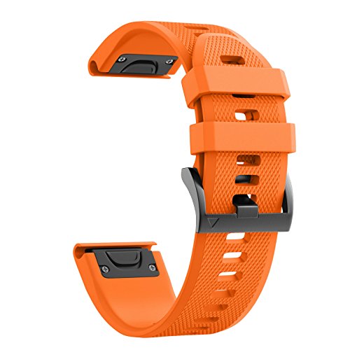 NotoCity Garmin Fenix 3 Correa, Silicona Reemplazo Correa para Garmin Fenix 5X/Fenix 5X Plus/Fenix 6X/Fenix 6X Pro/Fenix 3/Fenix 3 HR, Easy-Fit, no Adapta a Fenix 5