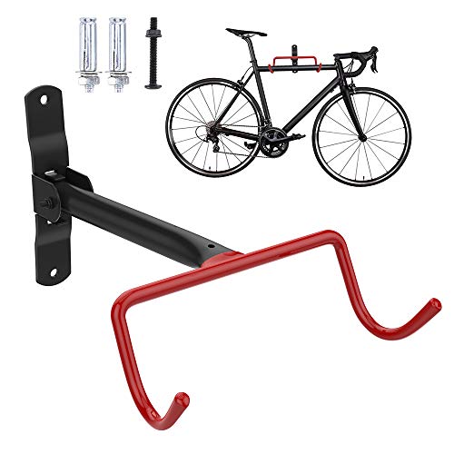 Nuovoware Gancho para Colgador de Garaje, Gancho de Bicicleta de Pared para Organizar Herramientas, Soporte de Pared Plegable para Colgar Bici, Soporte de Pared de Acero Ajustable hasta 68 lb