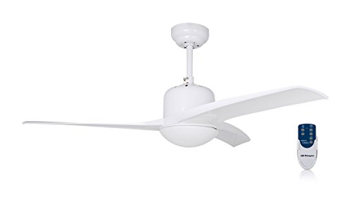 Orbegozo Ventilador De Techo con Luz Y Mando A Distancia, Blanco, 105 cm