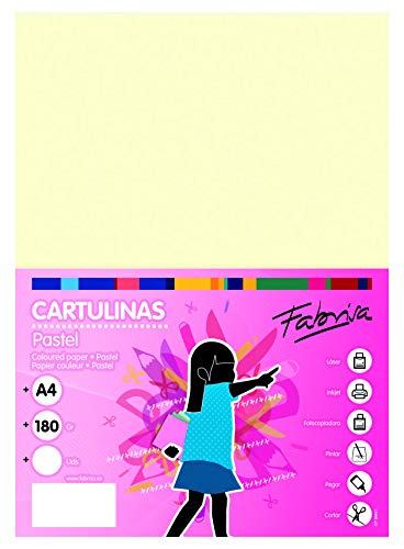 Pack 250 Cartulinas Color Marfil Tamaño A4 180g