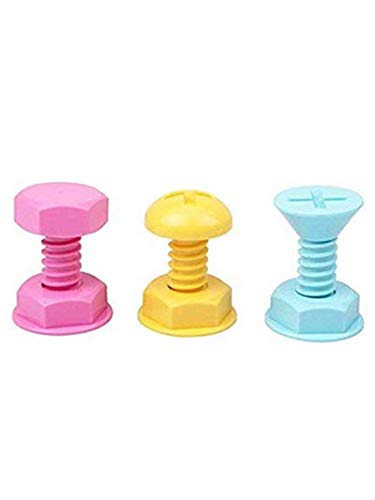 PANGUN 3Pcs Candy Color Mini Tornillo Baño Pared Ganchos Bastidores Perchas Plástico Toalla Albornoz Gancho