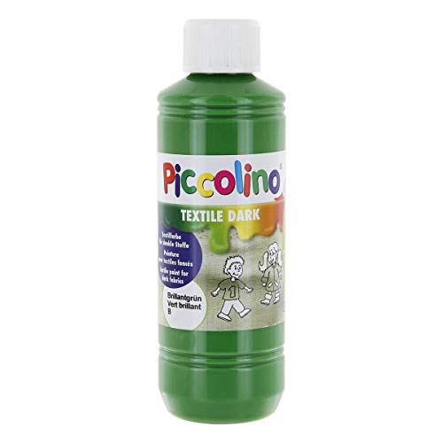 Piccolino - Pintura para tejidos oscuros, 250 ml, color verde brillante