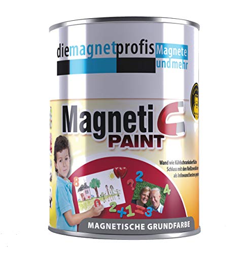 Pintura magnética para pared, apto para alérgicos, prueba magnética de neodimio, 1 L, color gris