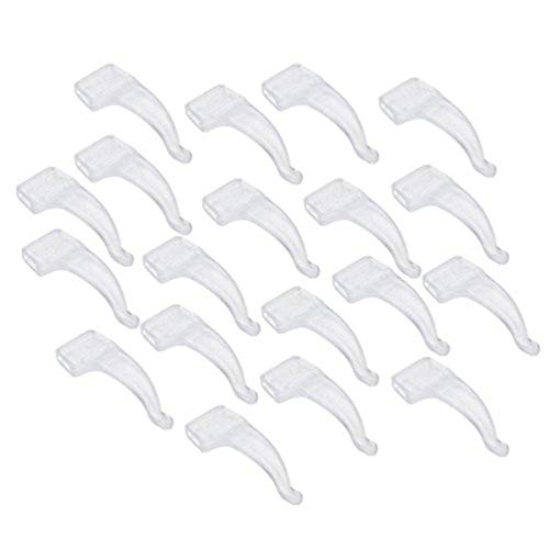Pixnor. 20 pares de almohadillas de silicona, para orejas, antideslizantes para gafas. Transparente
