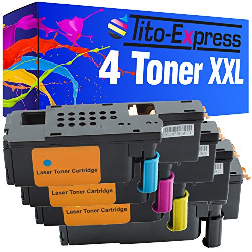 PlatinumSerie® 4X Cartucho de Tóner Compatible con Epson C1700 Black Cyan Magenta Yellow C1700 Series C1750 N C1750 W CX17 CX17 NF CX17 WF