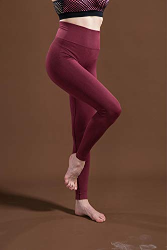 Promworld Mallas de Deporte Tiro Alto Mujer,Medias de Yoga, Pantalones Casuales Cadera melocotón-Verde Liso_L,Pantalones de Yoga de Cintura Alta Elegante