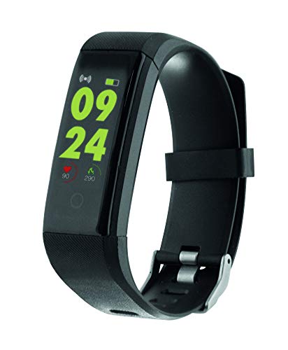 Pulsera Deportiva HR Unisex, Pantalla TFT Color, Impermeable IP67, Motor Micro Vibración, Batería Larga Duración, Bluetooth 4.0, Color Negro