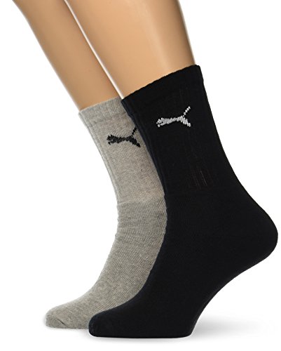 Puma Sport Cush Crew 6P, Calcetines Unisex, Paquete de 6, Multicolor (Black/Grey), EU 43-46