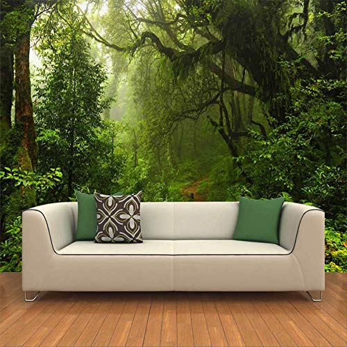 QWESD Custom 3D estéreo Original Bosque Naturaleza Paisaje Mural Papel Tapiz Sala de Estar TV sofá telón de Fondo Pared decoración del hogar 330 cm (Ancho) x 210 cm (Alto)