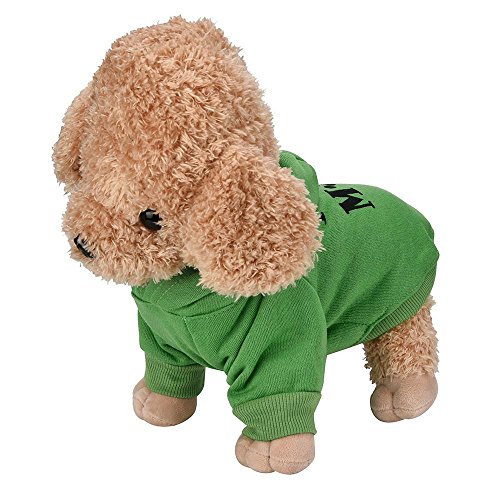 RETUROM Ropa para Mascotas, Amo a mi mamá Letra Impresa Camiseta Ropa para pequeño Perro Mascota Cachorro (S, Verde)