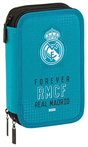 Safta Estuche Real Madrid Equip 17/18 Oficial 41, Útiles Incluidos, 210x60x105mm