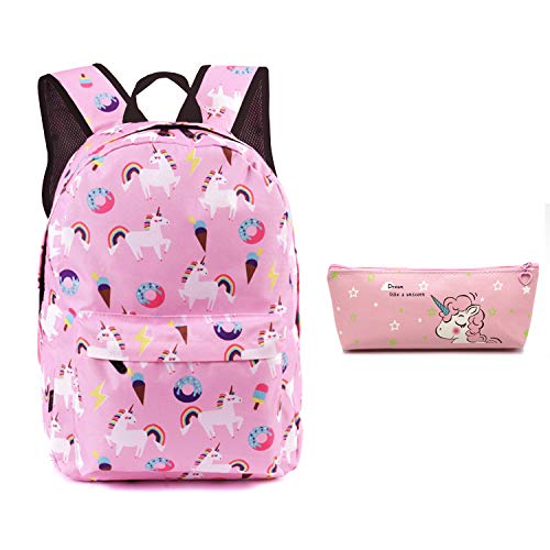 SEDEX Mochilas Escolares Infantiles Mochila Unicornio Niña Colegio Casual Mochila Ligero Escuela Bolsa Lindo Printing Viajes Mochilas para Las Niños con Diadema Gratis o Llavero