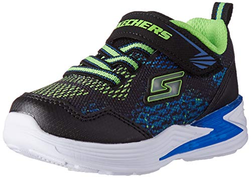 Skechers Erupters III-Derlo, Zapatillas Niños, Multicolor (BBLM Black Mesh/Synthetic/Blue & Lime Trim), 30 EU