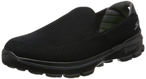 Skechers GOwalk 3- Zapatillas de deporte para hombre, 42.5Negro (BBK)