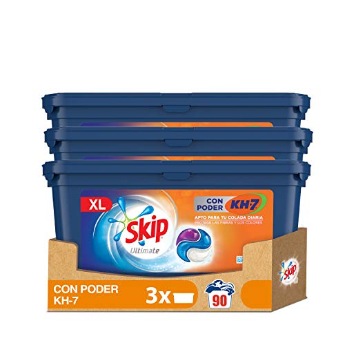 Skip Ultimate Detergente Capsulas 3en1 CON PODER KH7 30lav - Pack de 3