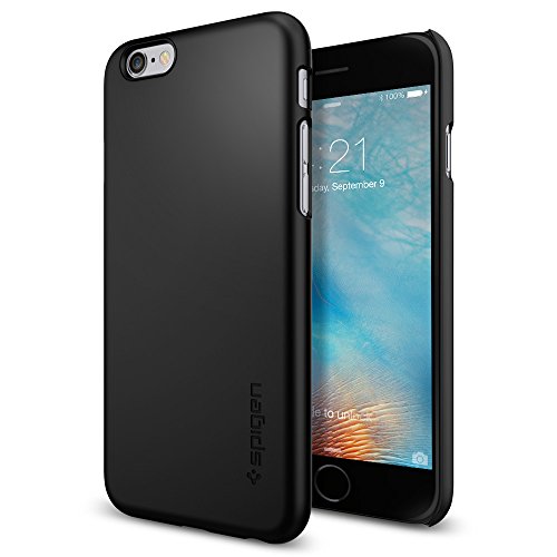 Spigen Funda Thin Fit Compatible con Apple iPhone 6/6S, Diseño estilizado y Compacto - Negro