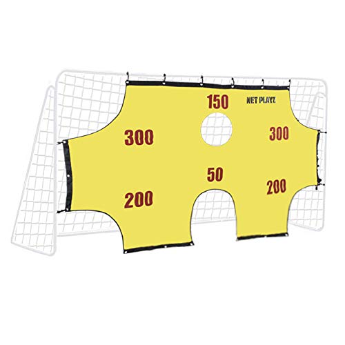 SPRINGOS Portería de fútbol para niños | con portería | plegable con red estable | 290 x 165 x 90 cm | Portería juvenil | perfecta para partidos de fútbol, hockey, interiores, exteriores, jardín