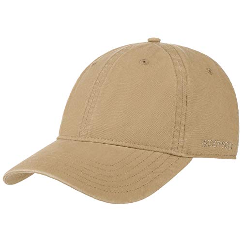 Stetson Ducor Sun Guard Fullcap Hombre - Gorra de béisbol de algodón ecológico (sostenible) - Primavera/Verano - con protección Solar UV 40+ - Look Lavado a Piedra - Beige Oscuro XL (60-61 cm)