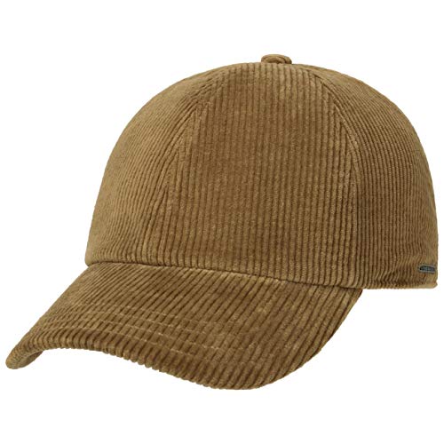 Stetson Gorra de Pana Ashton Hombre - algodón Beisbol con Visera, Forro, Cerrado por atrás otoño/Invierno - M (56-57 cm) Caqui