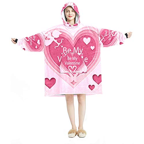 Sudadera con capucha para mujer, cómoda para mujer, chándal relajado, cálido, feliz, día de San Valentín, oso y amor de ovejas