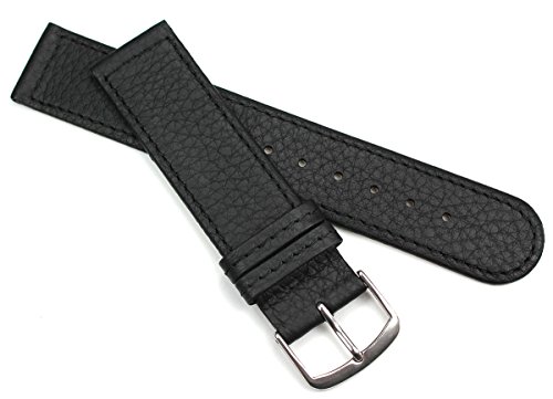 Sulla Tend - Correa de piel para reloj (20 mm, plana), color negro