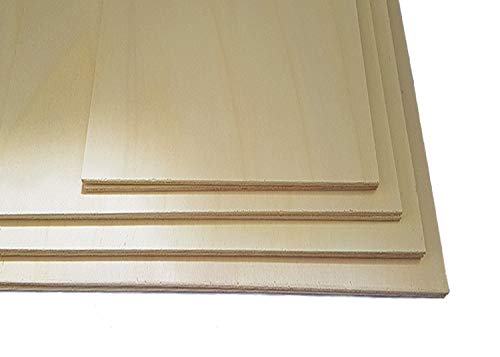 Tablero Contrachapado |Madera Maciza Abedul para Bricolaje, Manualidades | Ideal para Pirograbado, Corte por Laser, CNC Router, Modelado, Calado (A3, 5 UNIDADES)