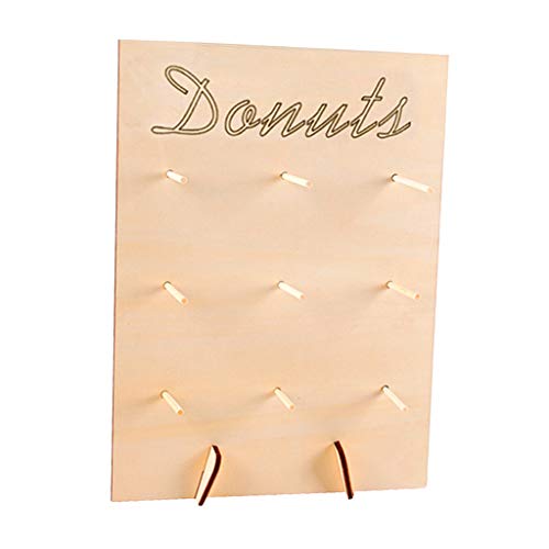 Tablero de Madera de Donut, Exhibición del Buñuelo para Decoración de Fiestas