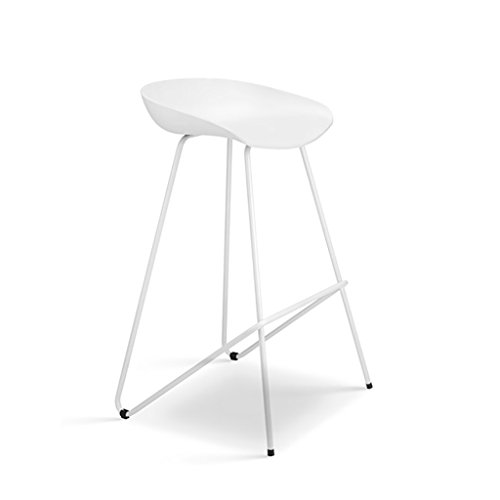 Taburete de Bar Taburetes de Bar, Silla Moderna para Bar, andamio de plástico Gris/Blanco/Amarillo PP y andamio de Hierro Forjado, Aptos para mostrador, Barra de Desayuno de Cocina, 2 Colores, 65