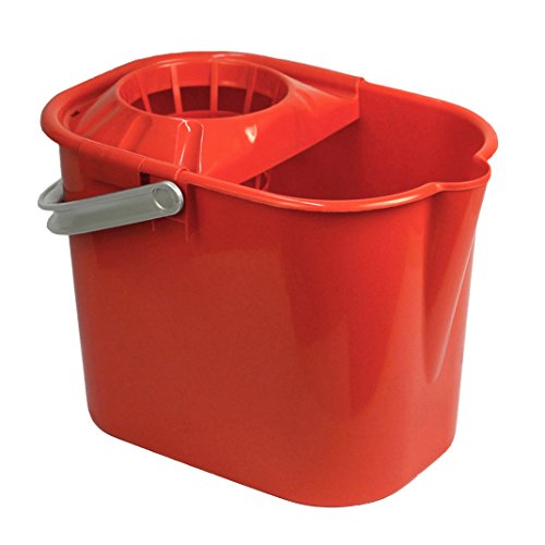 TATAY 1102809 - Cubo de Fregar Rectangular graduado con Escurridor y Asa, 12 litros de capacidad, Color Rojo,  Plástico polipropileno, 37 x 26,5 x 29