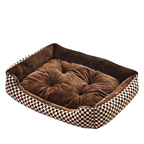 thematys Cama para Perro con Almohada Adicional I Cesta para Perro Resistente a los arañazos y a los desgarros I Cesta para Mascotas Resistente al Agua (Style 3, XXL (110 x 90 cm))