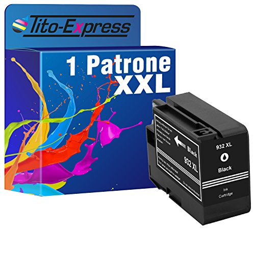 Tito-Express PlatinumSerie - 1 cartucho XXL compatible con HP 932 XL negro, adecuado para HP OfficeJet 6700 Premium 7510 7612 7610 7110 WF 6600 7600 Series 6100 E 6600