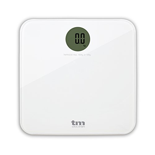 TM Electron TMPBS030 - Báscula de baño digital, display XXL, color blanco