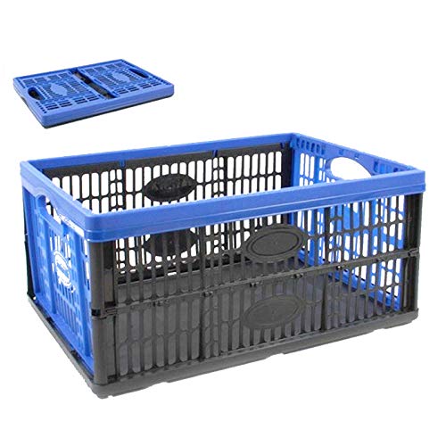 Tontarelli Caja Plegable de plástico 22.5 x 47 x 34 cm 32L Color Azul