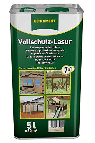 Ultrament 68250050195208 - Barniz de protección total 7 en 1 para madera (5 L, transparente)