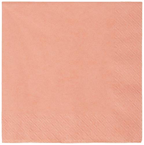 Unique Party- Paquete de 20 servilletas de papel, Color rosa coral, 16.5 cm (99232)