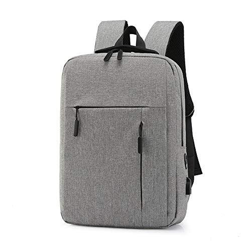 USB Mochila Ocio y el Hombre de Negocios del Bolso de Hombro del Ordenador del Bolso de los Hombres y Las Mujeres 29.0 cm x 10.0 cm x 41.0 cm (Color : Grey, Size : 15.6inch)