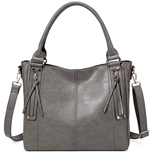 VASCHY Bolso de mujer de piel sintética, bolso Hobo Bag grande, elegante bolso con asas, para mujer con correa extraíble