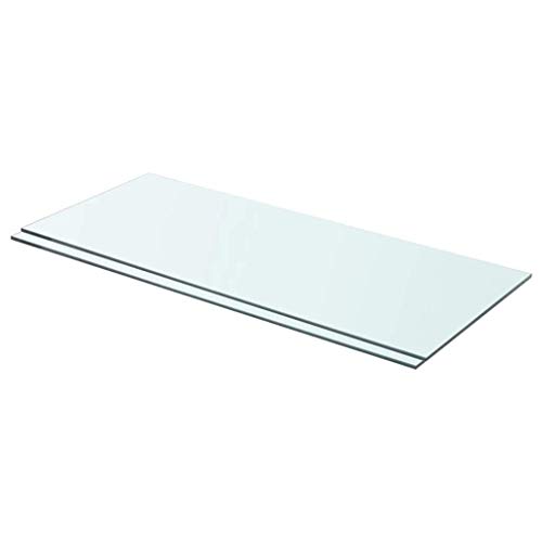 vidaXL 2X Estantes Panel Balda Placa Estantería para Casas o Tiendas de Pared Expositora Estantería Decoración de Vidrio Transparente 70x30cm