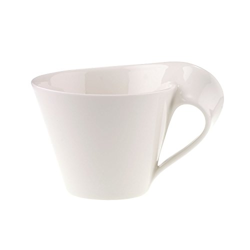 Villeroy & Boch NewWave Caffè, Taza de café con Leche, Porcelana, Blanco, 400 ml