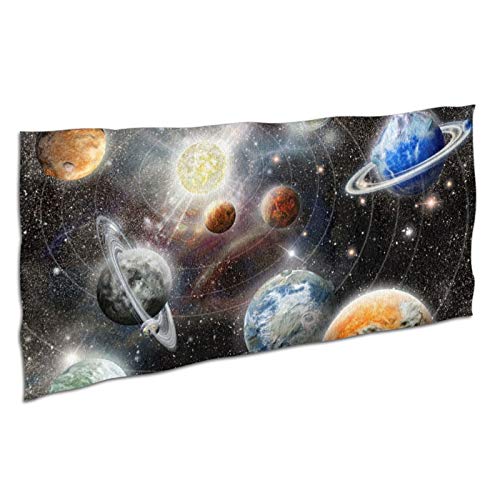 WDS6DF Alien Planet Star System In Space - Toalla de baño de gran tamaño, color blanco, absorbente y de secado rápido