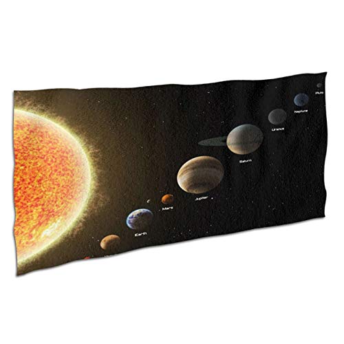 WDS6DF Cosmic Solar System Planet Adulto Niño Gran Tamaño Blanco Toalla De Baño Toalla De Lujo Absorbente Y De Secado Rápido