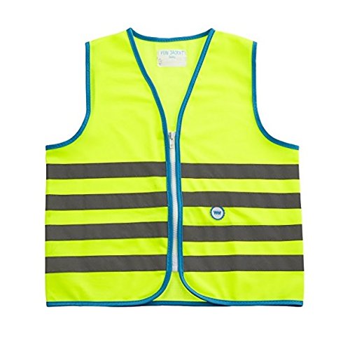 WOWOW Fun - Chaleco de Seguridad Infantil, Color Verde Fluorescente, tamaño Taille M (8-10ans)