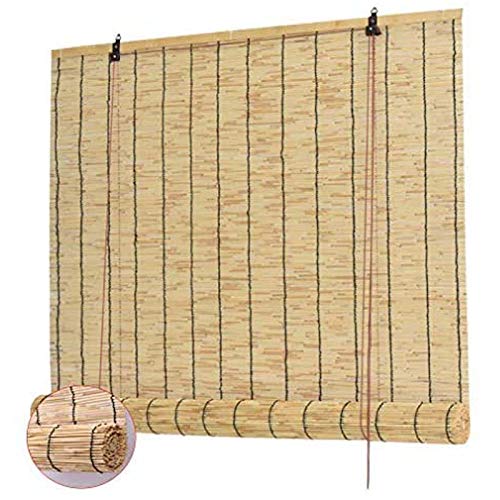 WZRIOP Estores de Bambú,Cortina de Caña, Tejido a Mano, Decoración para Exteriores y Patio,Persiana Estor de bambú para Interiores, para Puertas/Ventanas/Balcones(85x110cm/34x44in)